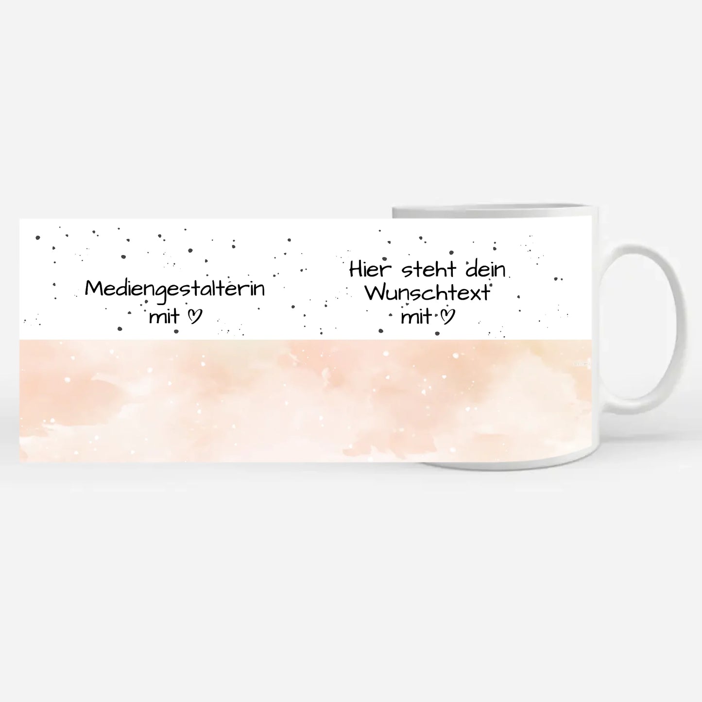 Personalisierte Kaffeetasse Mediengestalterin mit Herz Geschenk