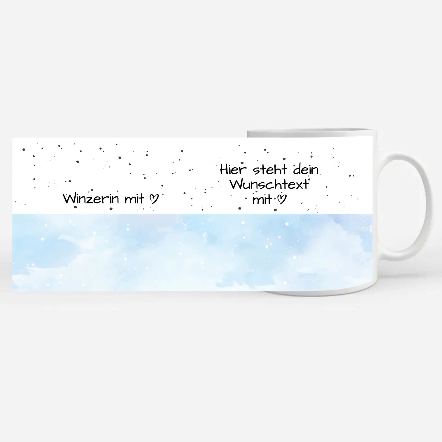 Kaffeebecher Personalisiert Winzerin mit Herz Geschenk Idee