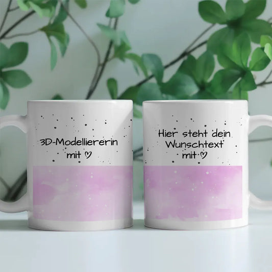 Tasse Mit Name 3D-Modelliererin mit Herz Geschenk Ideen