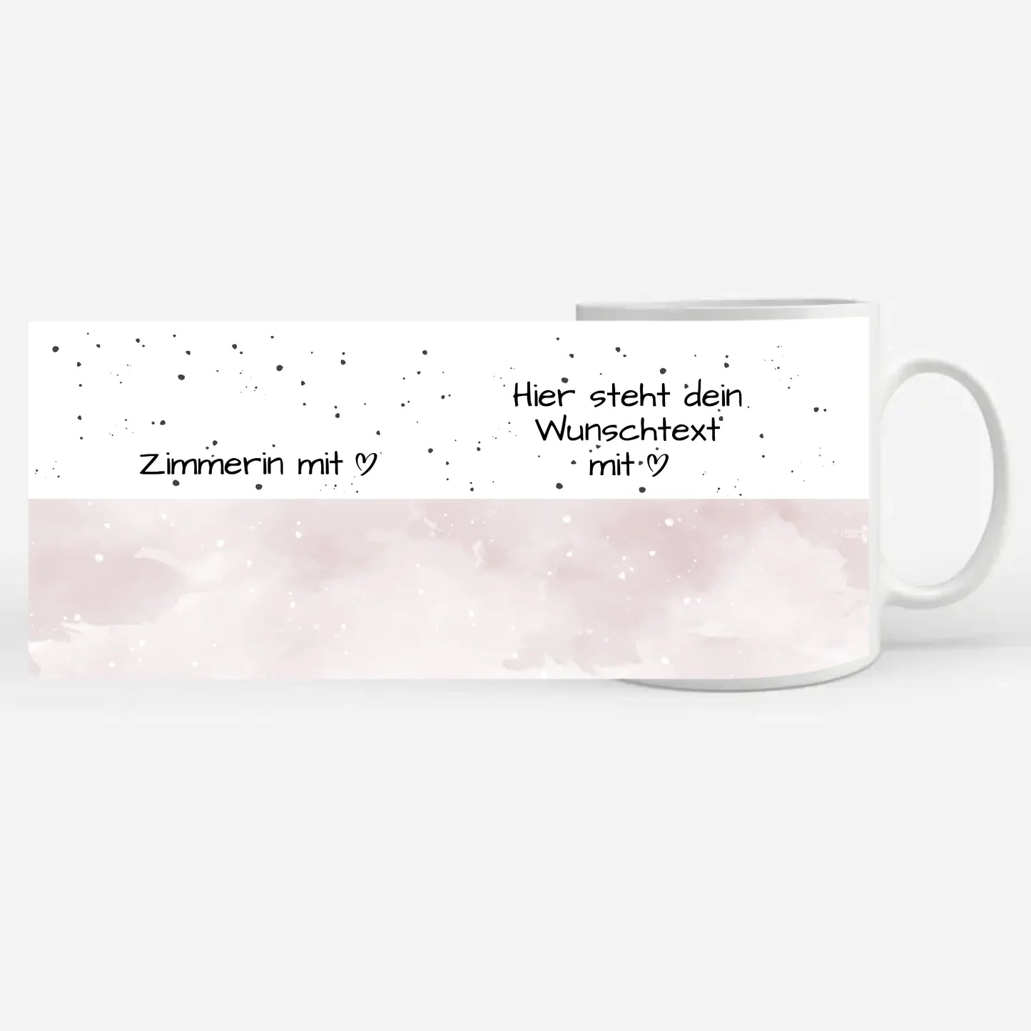 Personalisierter Kaffeebecher Zimmerin mit Herz Geschenk
