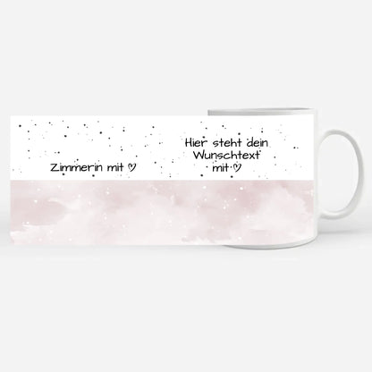 Personalisierter Kaffeebecher Zimmerin mit Herz Geschenk