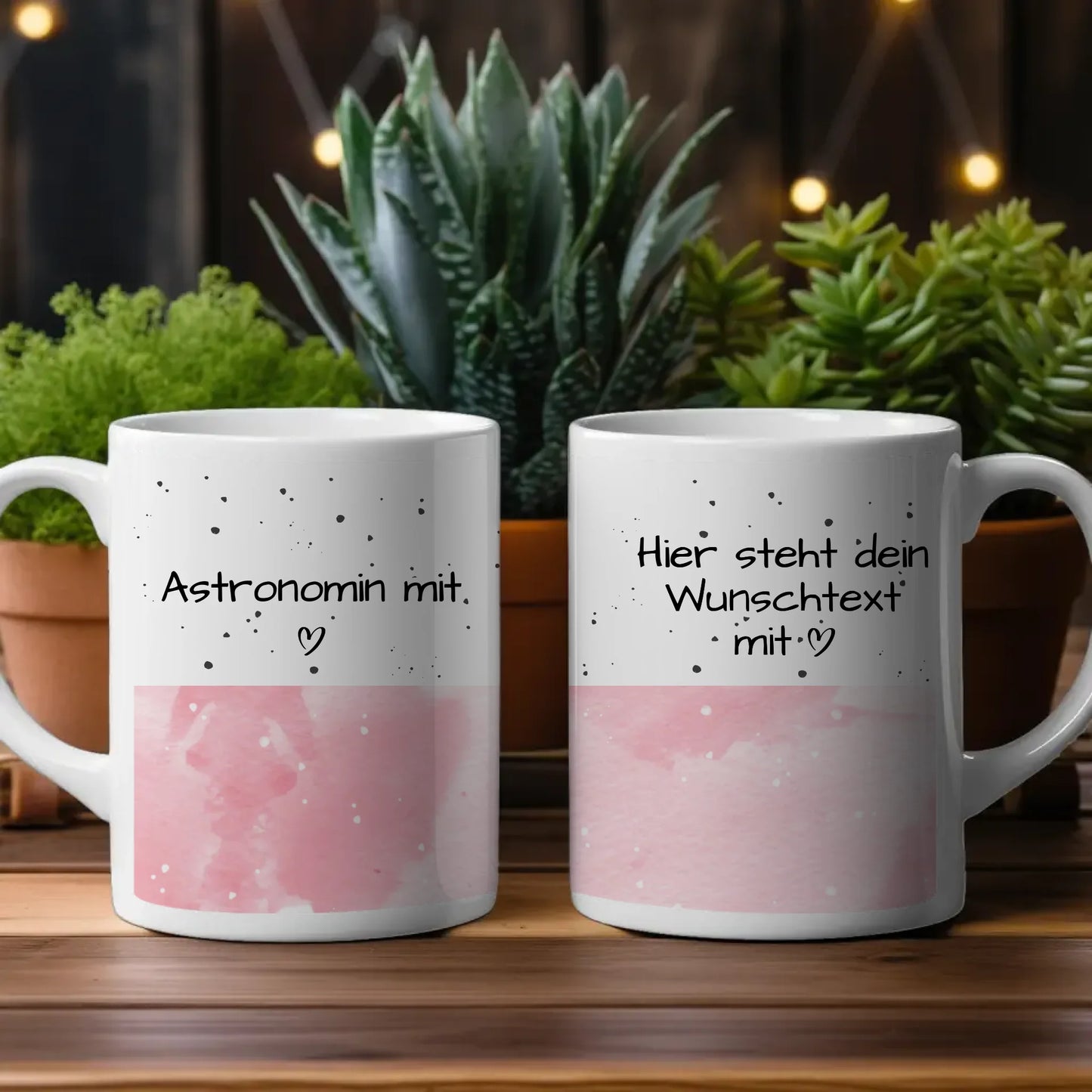 Personalisierter Kaffeebecher Astronomin mit Herz Geschenk