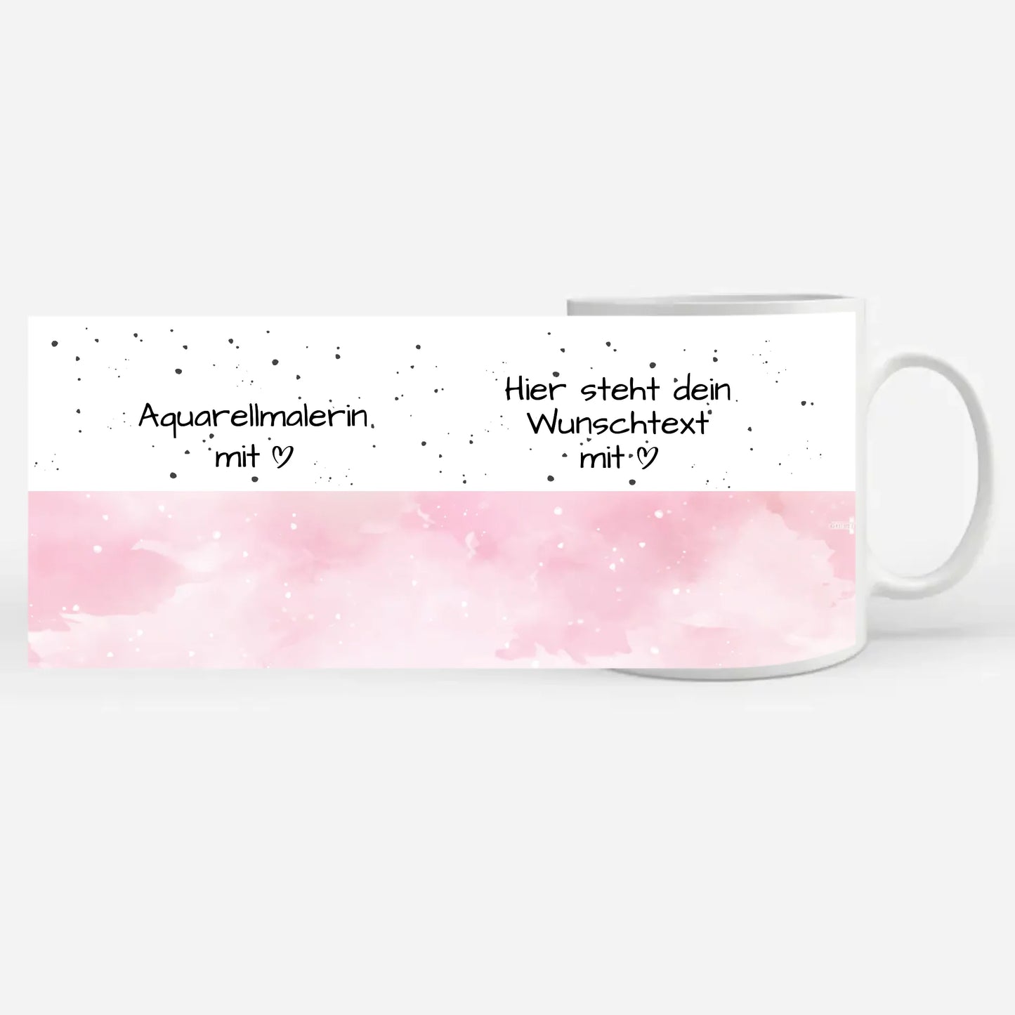 Personalisierte Kaffeetasse Aquarellmalerin mit Herz Geschenk