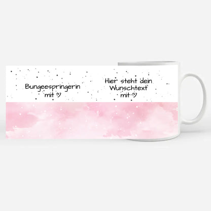 Personalisierte Tasse Mit Name Bungeespringerin mit Herz Geschenk