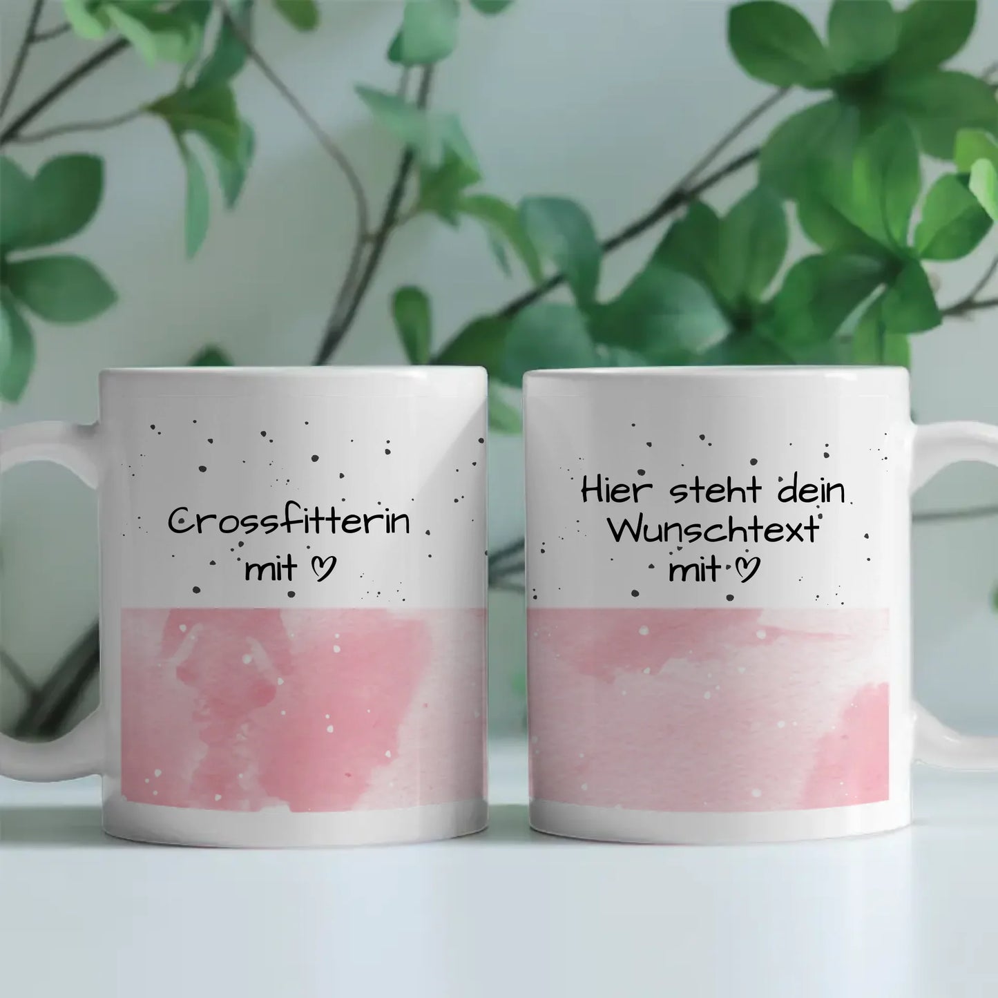 Kaffeebecher Personalisiert Crossfitterin mit Herz Geschenk