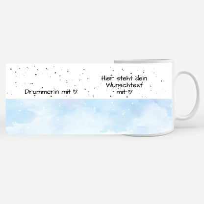 Personalisierte Tasse Mit Namen Drummerin mit Herz Geschenk