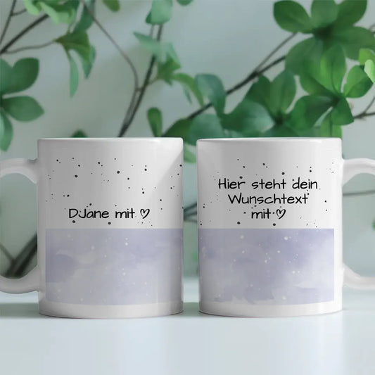 Kaffeebecher Personalisiert DJane mit Herz Geschenk für Dich