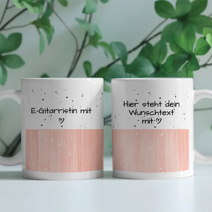 Personalisierte Tasse Mit Spruch E-Gitarristin mit Herz Geschenk