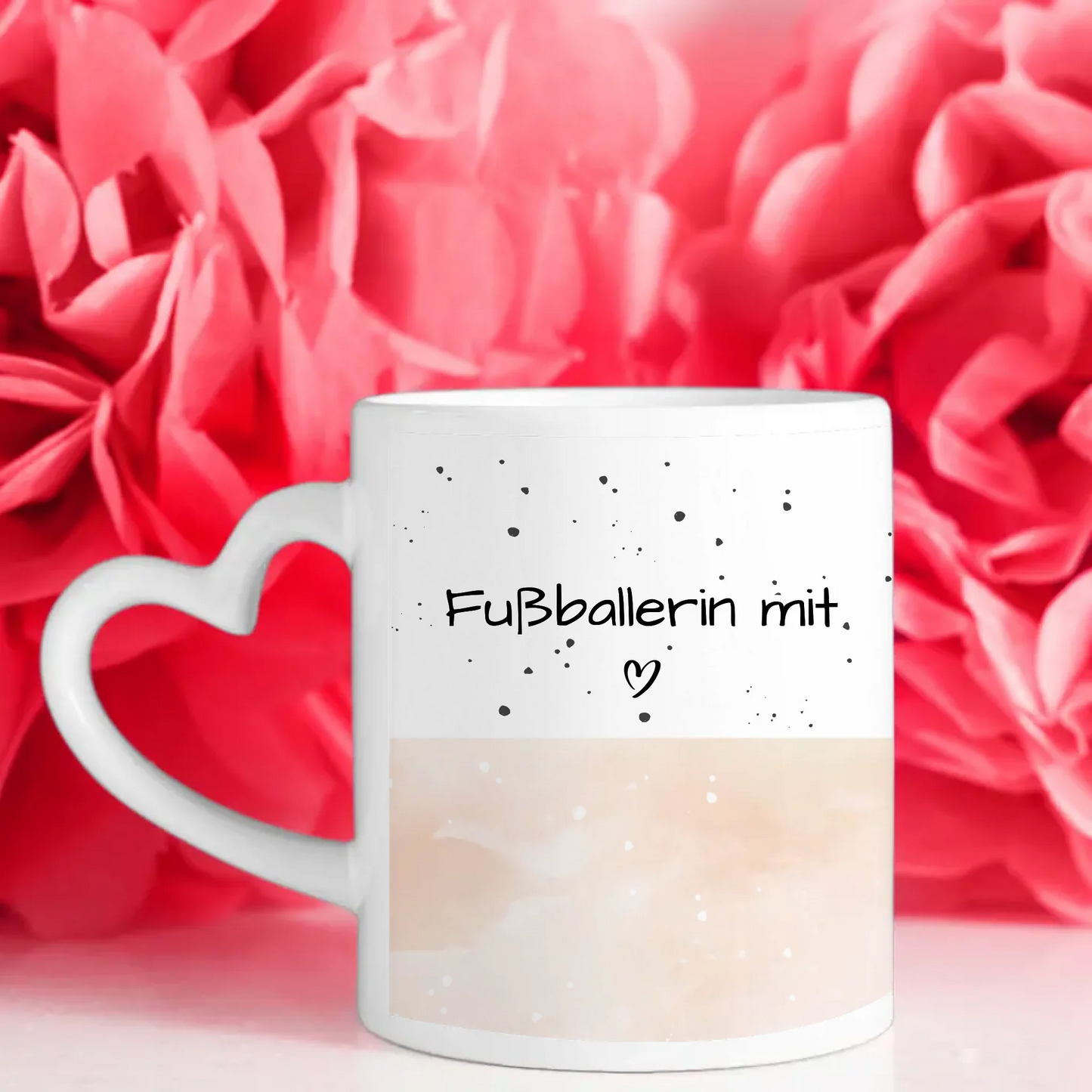 Personalisierte Tasse Mit Spruch Fußballerin mit Herz Geschenk