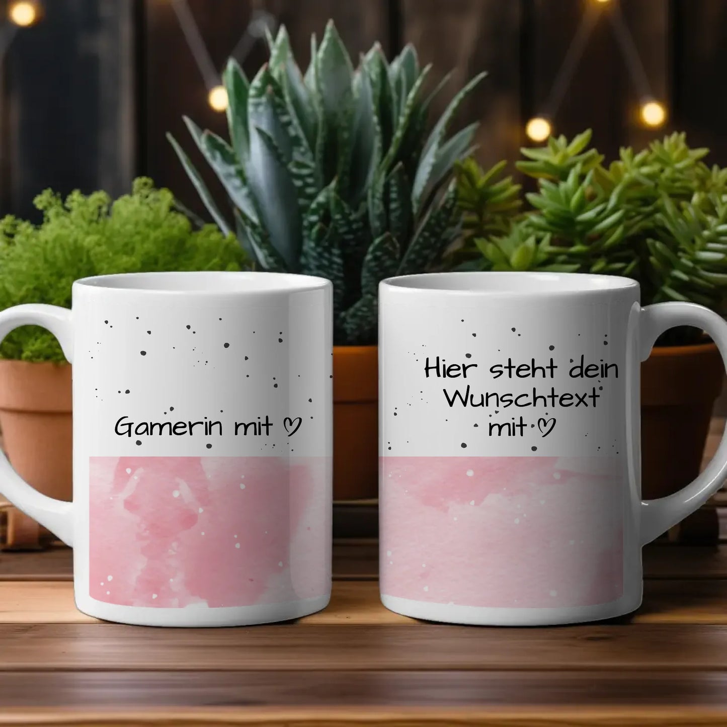 Personalisierte Tasse Gamerin mit Herz Geschenk für Zocker