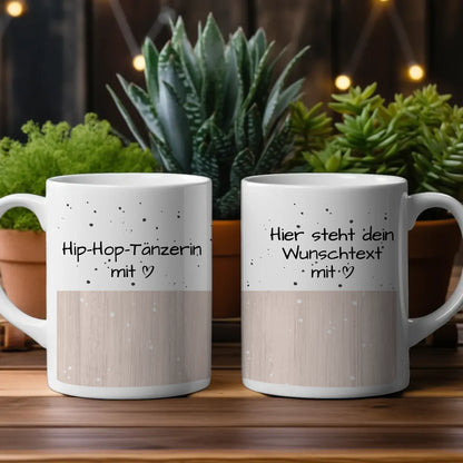 Personalisierte Tasse Hip-Hop-Tänzerin mit Herz Geschenk