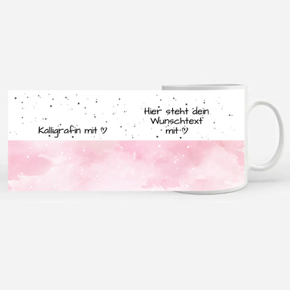 Personalisierte Kaffeetasse Kalligrafin mit Herz Geschenk