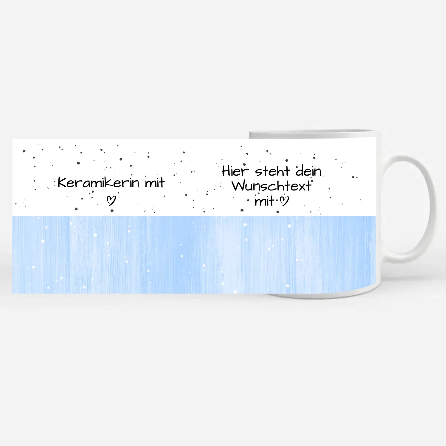 Personalisierte Tasse von Keramikerin mit Herz Geschenk