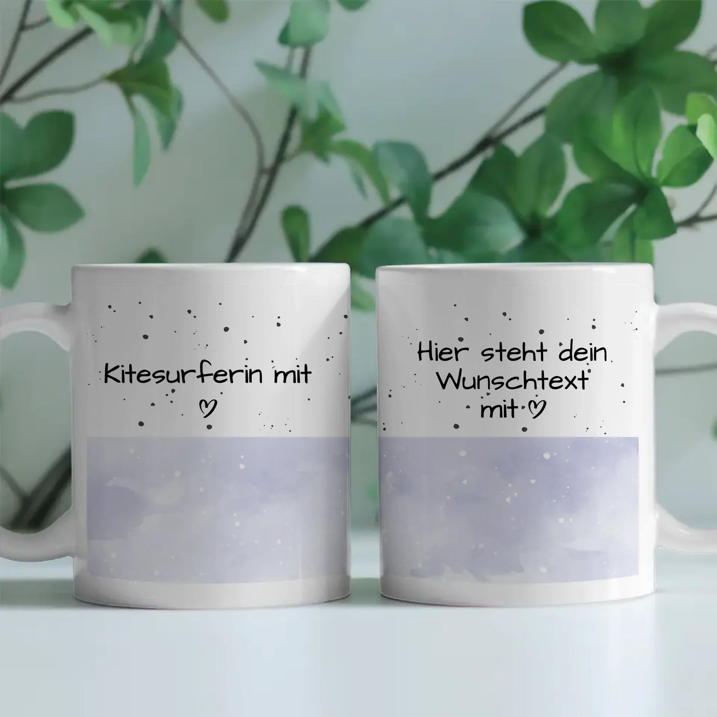 Personalisierte Tasse Mit Spruch Kitesurferin mit Herz Geschenk