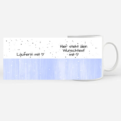 Personalisierte Tasse Mit Name Läuferin mit Herz Geschenk