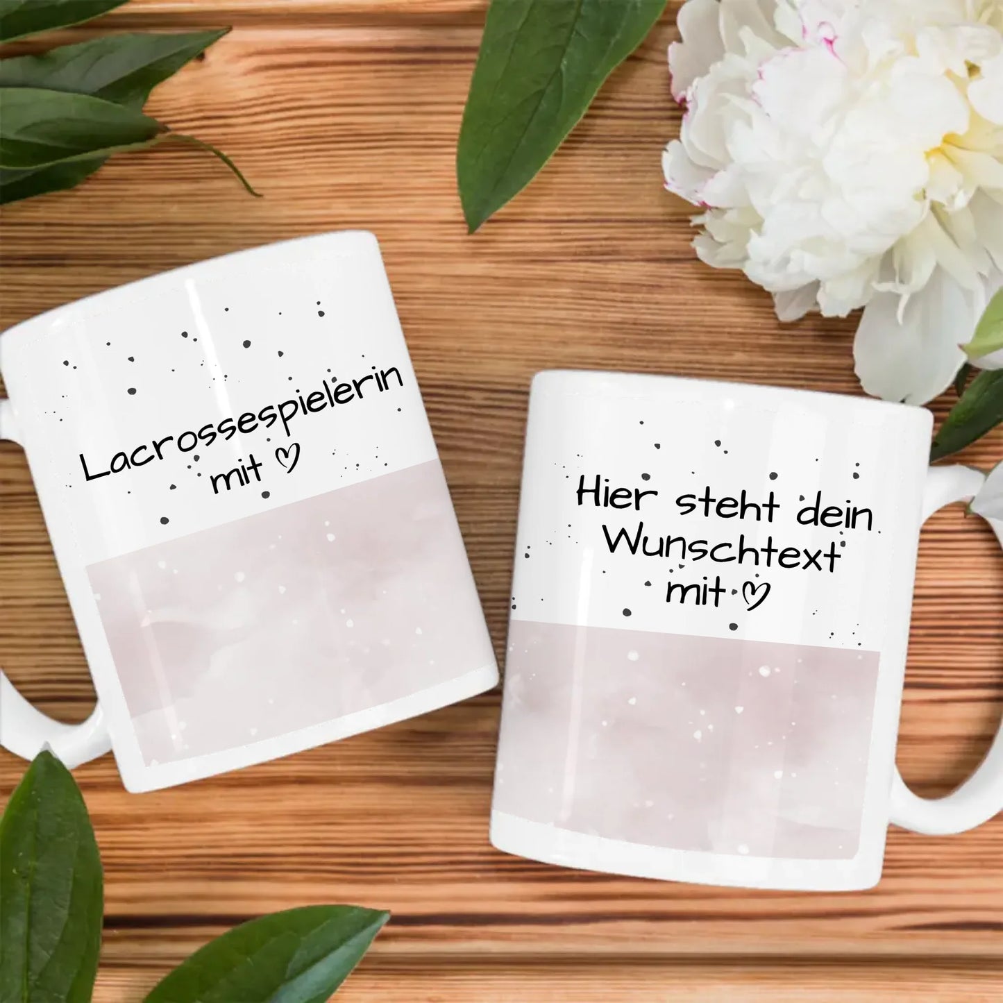 Tasse Mit Name Lacrossespielerin mit Herz Geschenk personalisiert