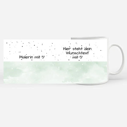 Kaffeebecher Personalisiert Malerin mit Herz Geschenk Ideen