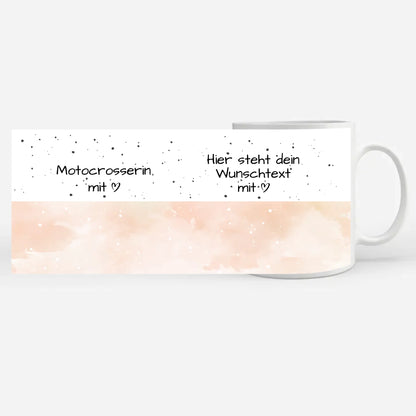 Personalisierte Tasse Mit Namen Motocrosserin mit Herz Geschenk