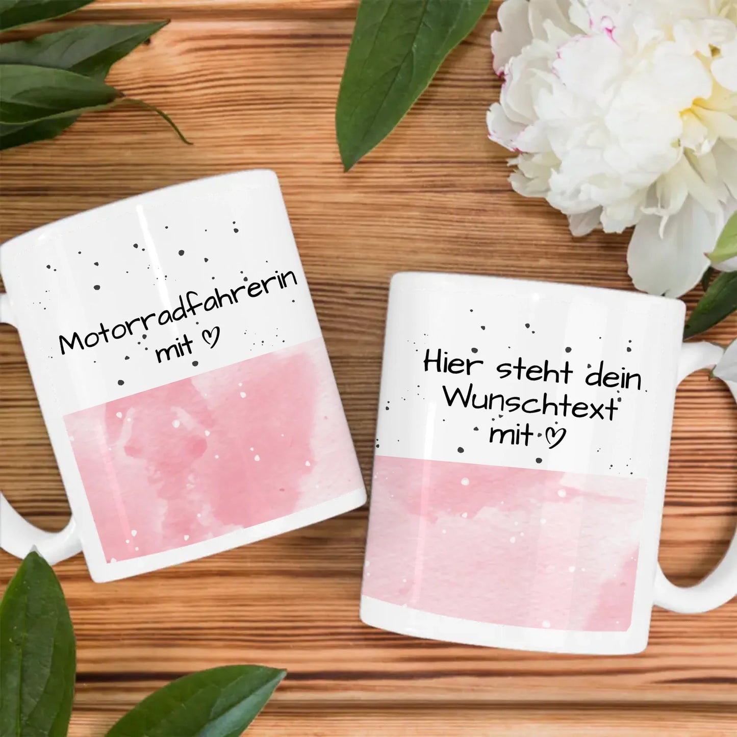 Tasse Mit Name Motorradfahrerin mit Herz Geschenk für Sie