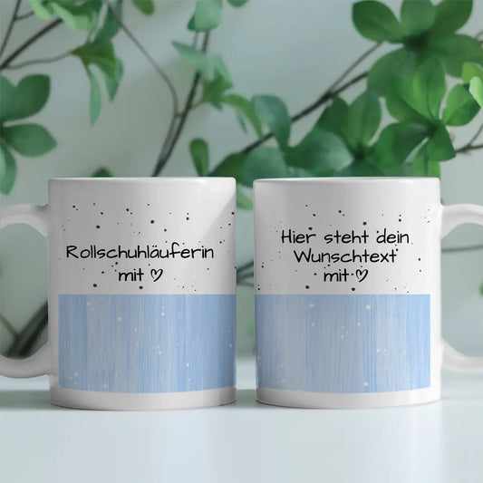 Tasse Mit Namen Und Spruch Rollschuhläuferin Mit Herz Geschenk