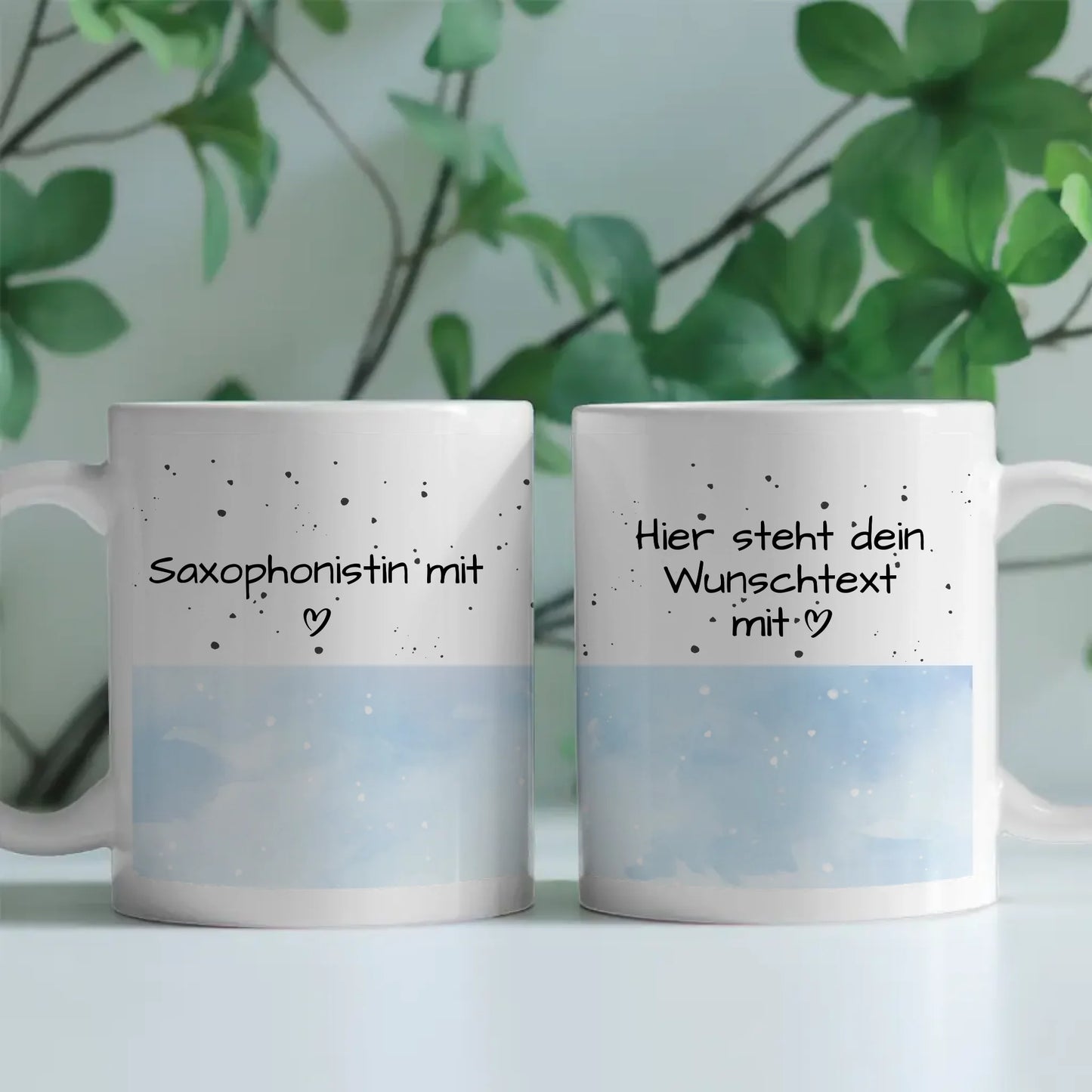 Personalisierte Tasse Mit Spruch Saxophonistin mit Herz Geschenk