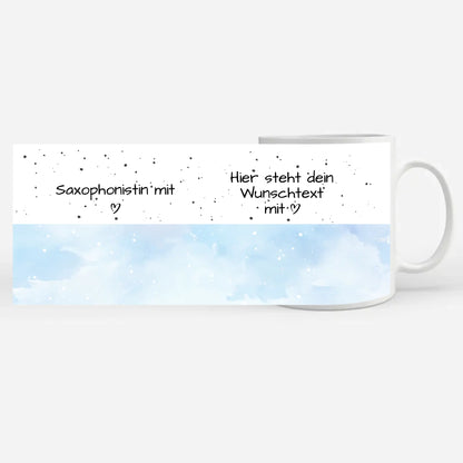 Personalisierte Tasse Mit Spruch Saxophonistin mit Herz Geschenk