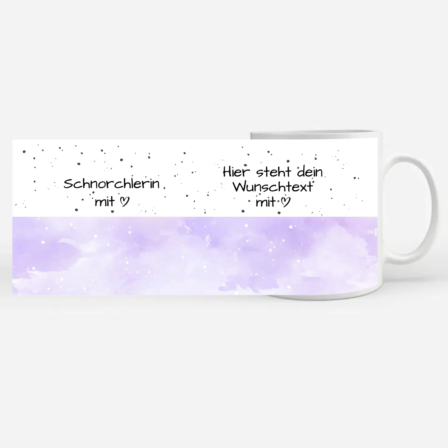 Personalisierter Kaffeebecher Schnorchlerin mit Herz Geschenk