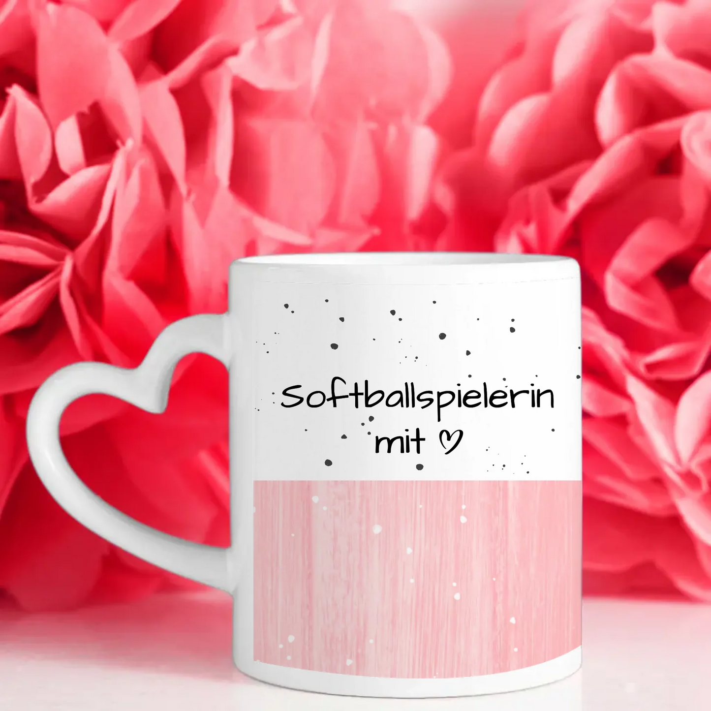 Tasse Mit Name Softballspielerin mit Herz Geschenk personalisiert