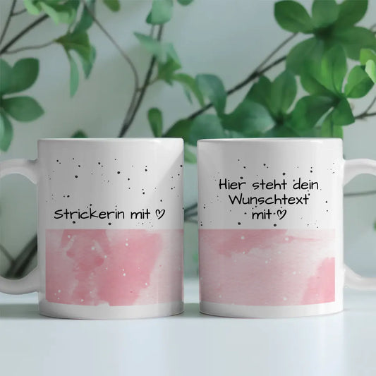 Tasse Mit Name Strickerin mit Herz Geschenk für Liebhaber