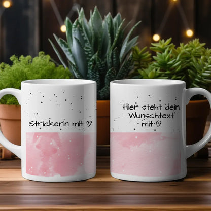 Tasse Mit Name Strickerin mit Herz Geschenk für Liebhaber