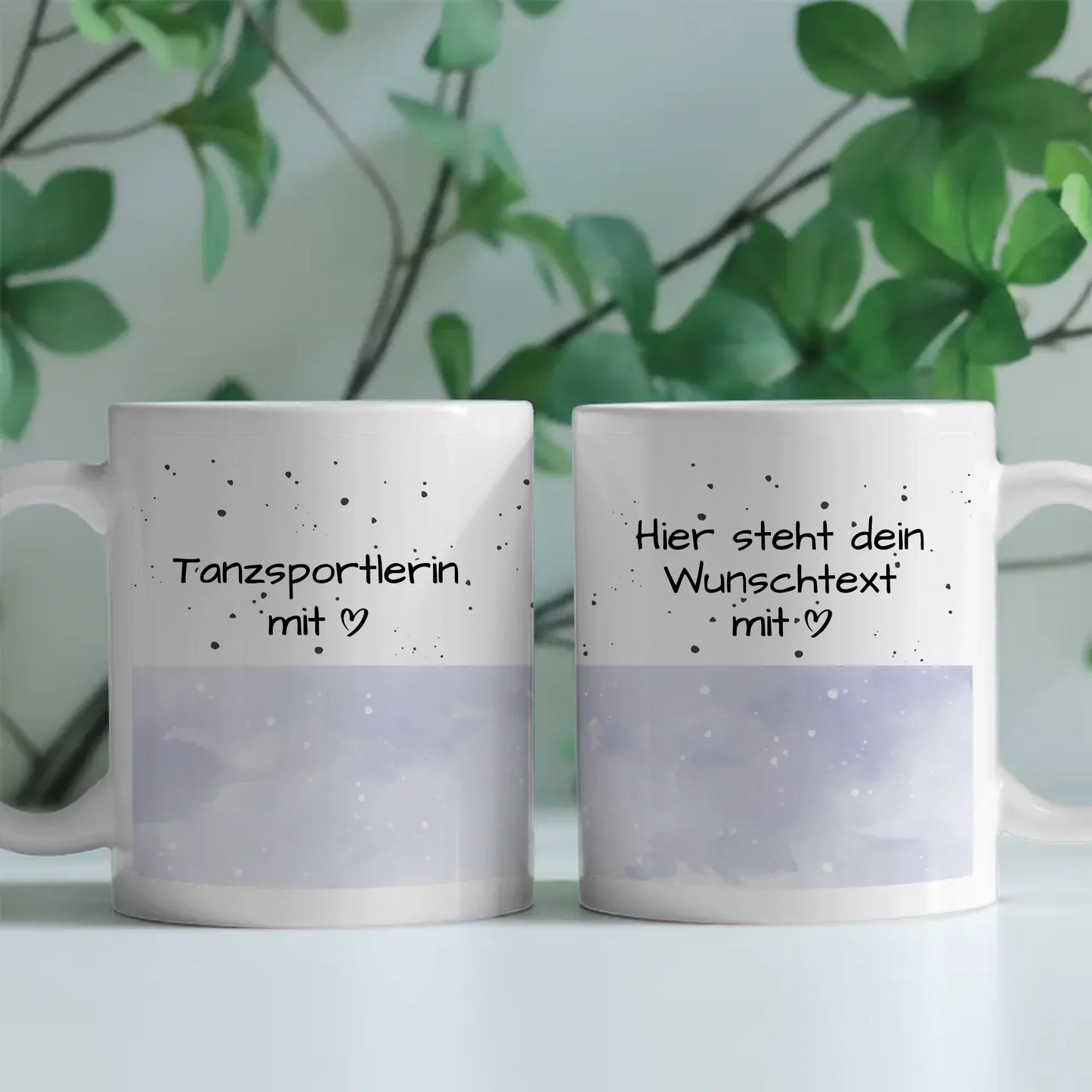 Kaffeebecher Personalisiert Tanzsportlerin mit Herz Geschenk