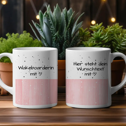 Tasse Mit Name Wakeboarderin mit Herz Geschenk für Sie