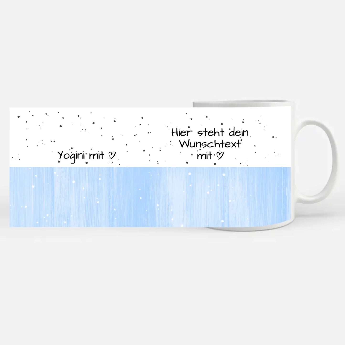 Personalisierte Kaffeetasse Yogini mit Herz Geschenk für Dich