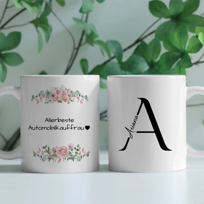 Personalisierte Tasse Allerbeste Automobilkauffrau Geschenk
