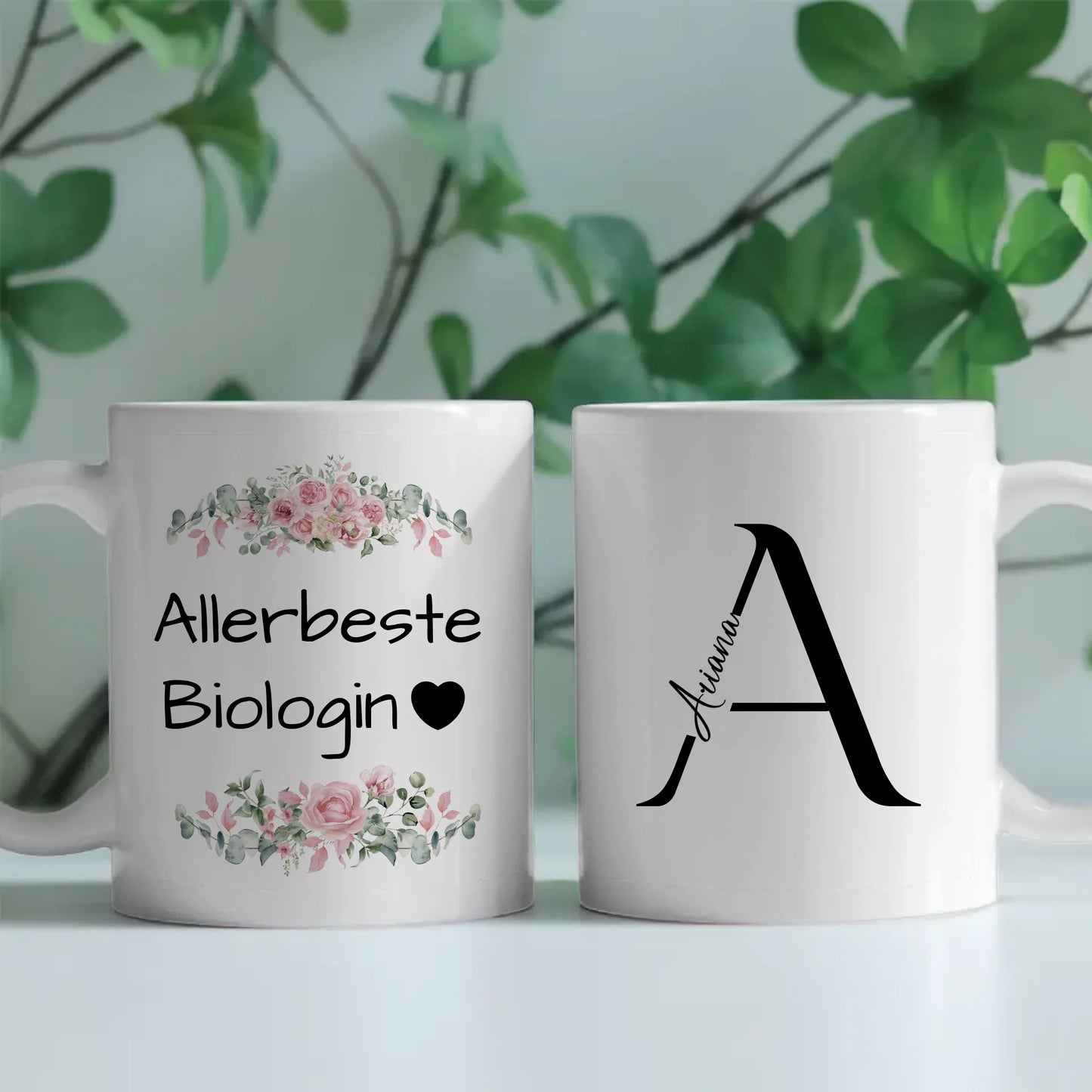Personalisierte Tasse Allerbeste Biologin Geschenk für Sie