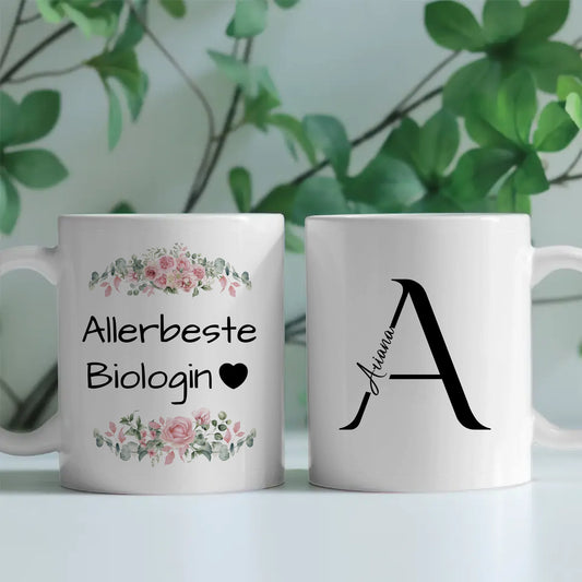 Personalisierte Tasse Allerbeste Biologin Geschenk für Sie