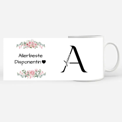 Personalisierte Tasse Mit Namen Allerbeste Disponentin Geschenk