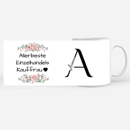 Personalisierte Tasse Mit Namen Allerbeste Einzelhandels Kauffrau Geschenk
