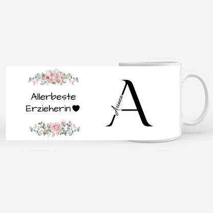 Personalisierte Tasse Mit Spruch Allerbeste Erzieherin Geschenk
