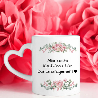 Kaffeebecher Personalisiert Allerbeste Kauffrau für Büromanagement Geschenk
