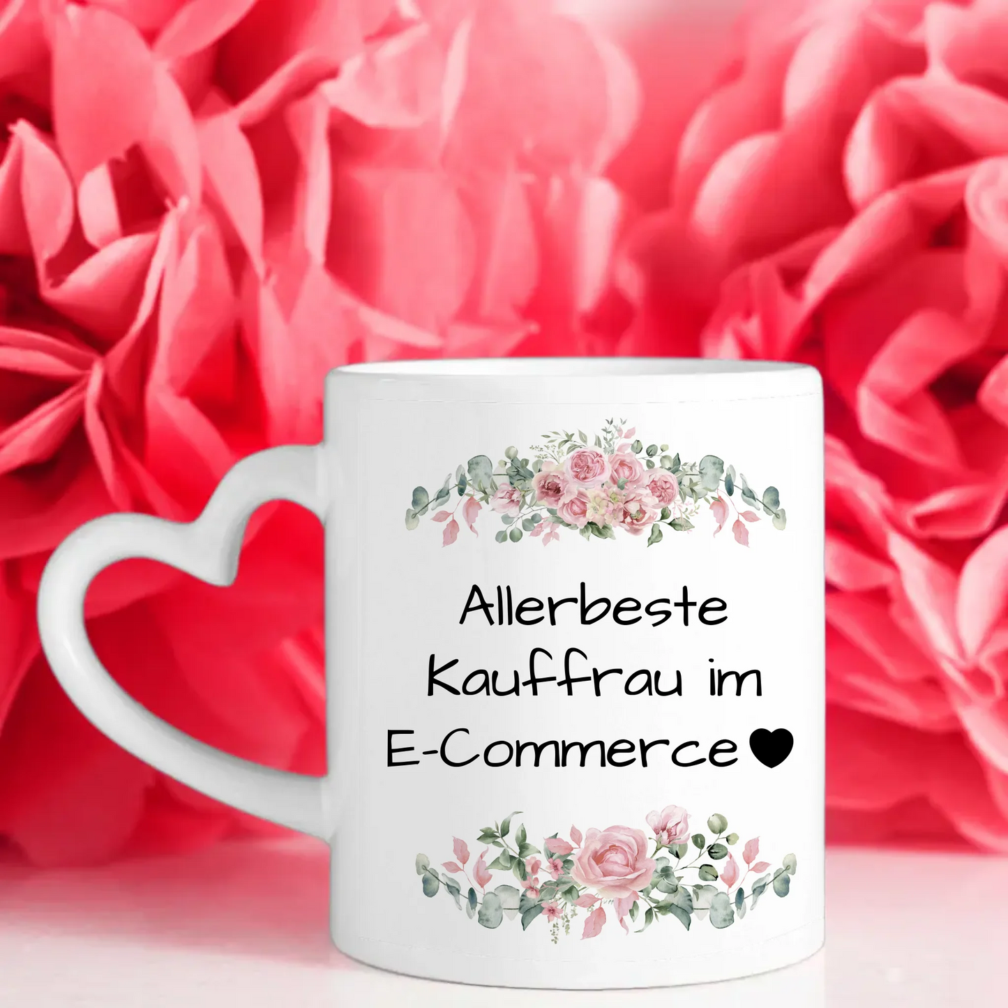 Kaffeebecher Personalisiert Allerbeste Kauffrau im E-Commerce Geschenk
