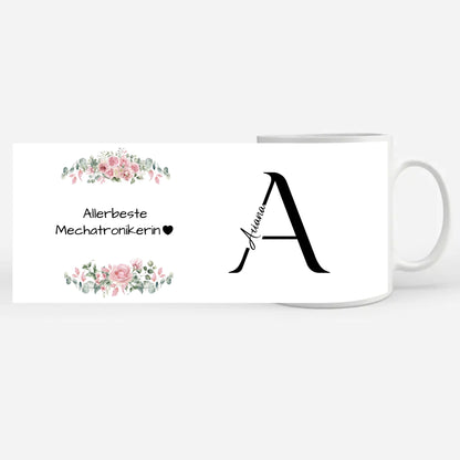 Personalisierte Tasse Allerbeste Mechatronikerin Geschenk