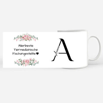 Tasse Mit Namen Und Spruch Allerbeste Tiermedizinische Fachangestellte Geschenk