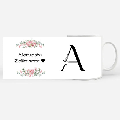 Personalisierte Tasse Allerbeste Zollbeamtin Geschenk Idee