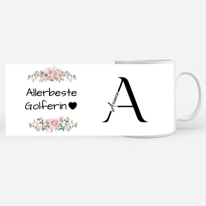 Kaffeebecher Personalisiert Allerbeste Golferin Geschenk