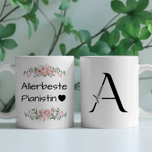 Personalisierte Tasse für die Allerbeste Pianistin Geschenk
