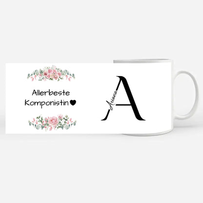 Personalisierter Kaffeebecher für die Allerbeste Komponistin Geschenk