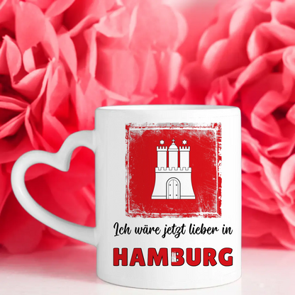 Kaffetasse Wäre jetzt lieber in Hamburg Tasse Lustig