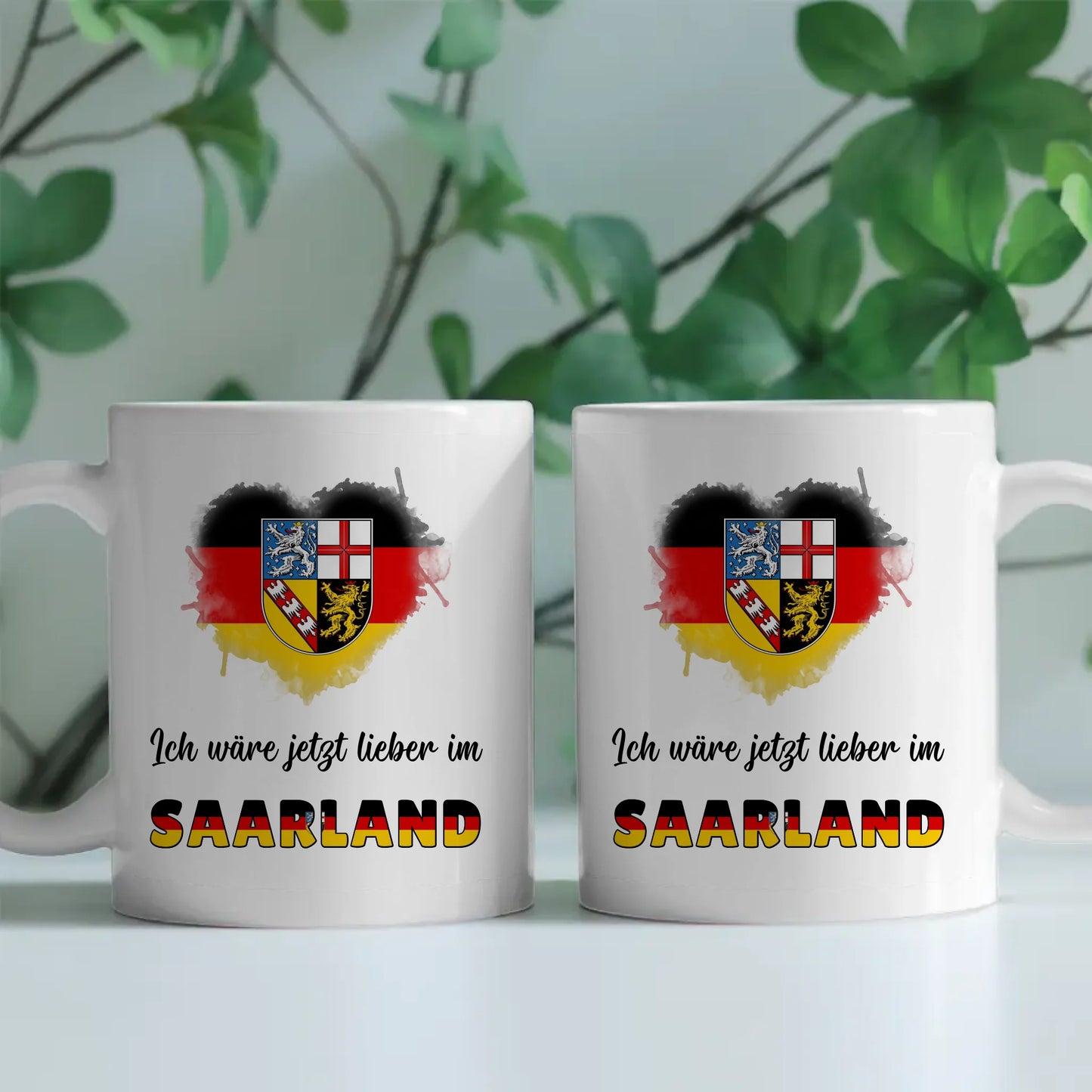Kaffetasse Wäre jetzt lieber in Saarland Tasse Lustig
