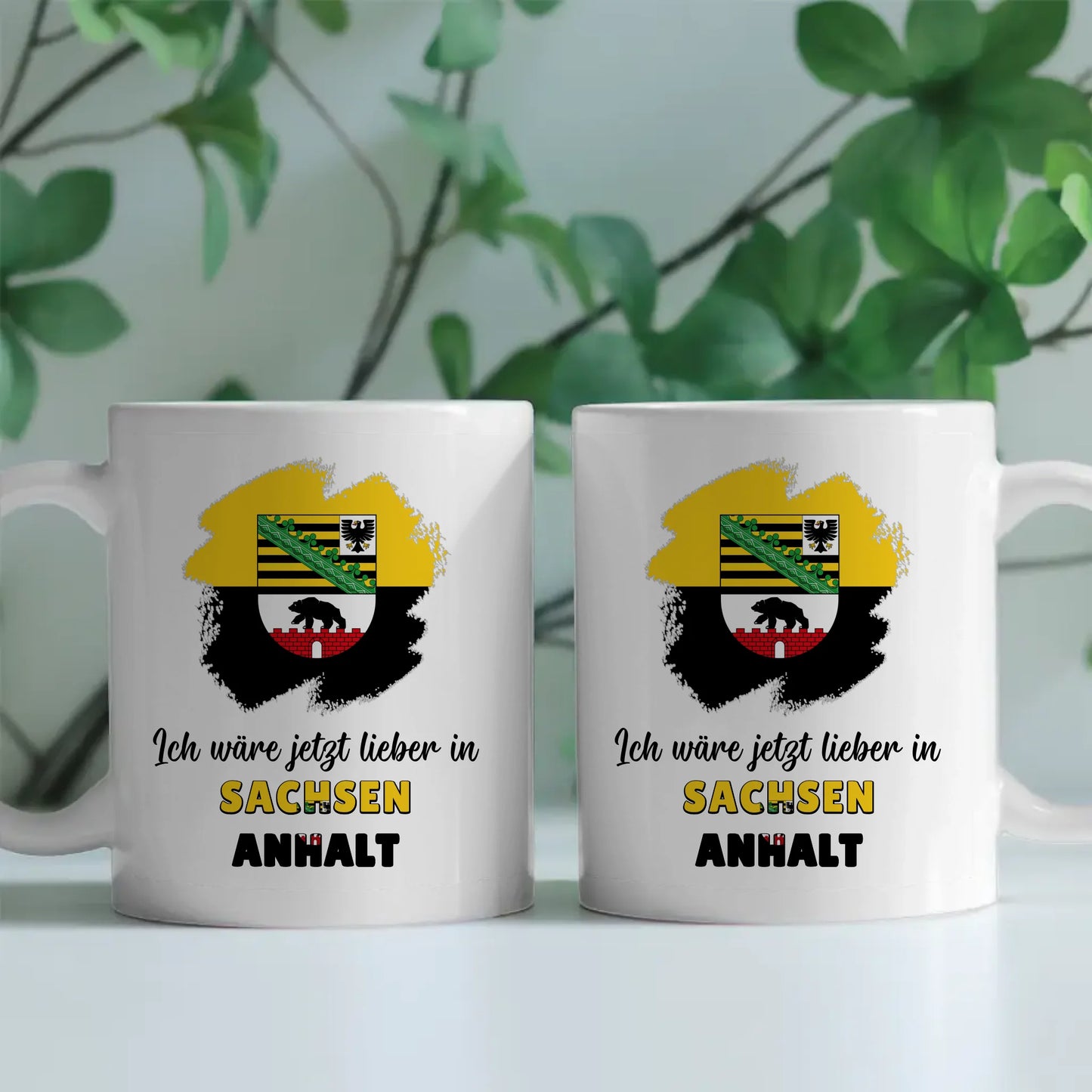 Kaffetasse Wäre jetzt lieber in Sachsen-Anhalt Tasse Lustig